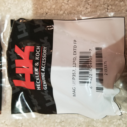 P2000/USP 357 SIG Compact 12rd magazine, extended floorplate (replaces 217818S)